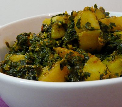 Curry pommes de terre épinards