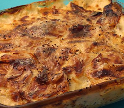 Gratin de pommes de terre à la moutarde