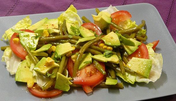 Salade avocat haricots verts