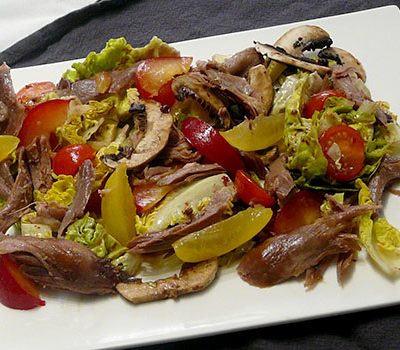 Salade de canard aux prunes