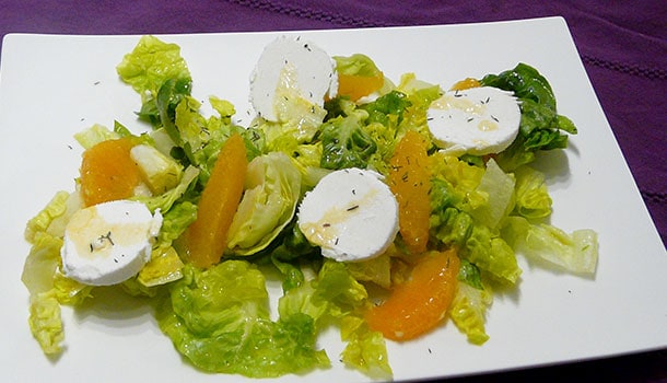 Salade de chèvre à l’orange