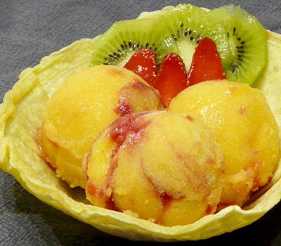 Sorbet mangue framboises