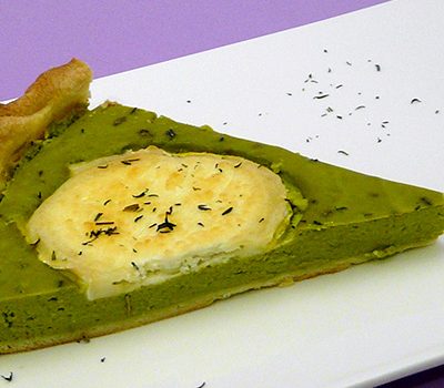 Tarte aux petits pois et au chèvre