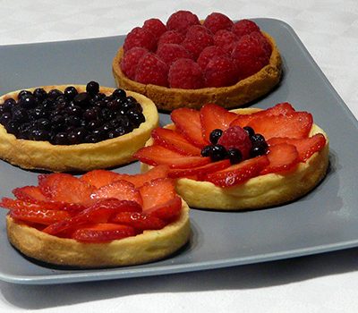 Tartelettes panna cotta fruits rouges