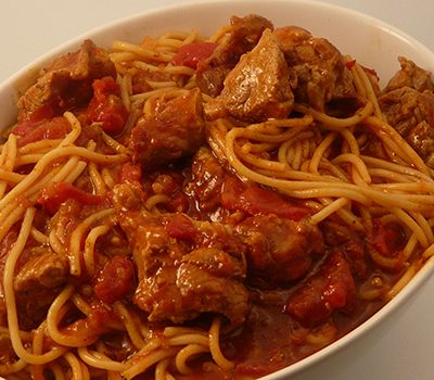 Agneau spaghettis