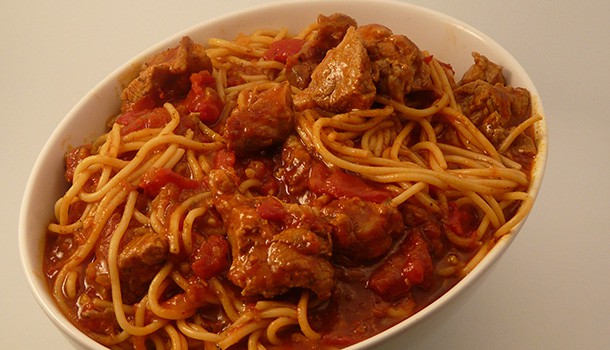 Agneau spaghettis