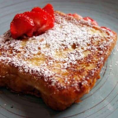 Brioche perdue aux fraises