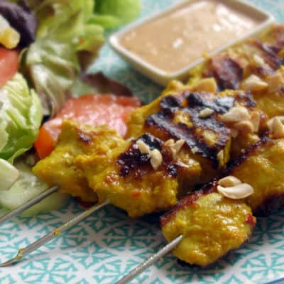 Brochettes de poulet satay