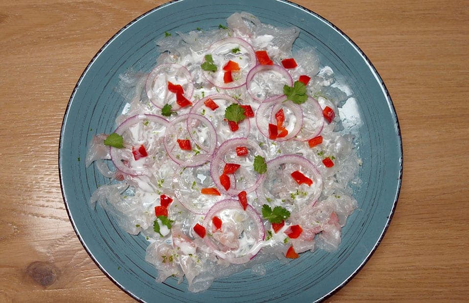 Carpaccio de dorade à la tahitienne