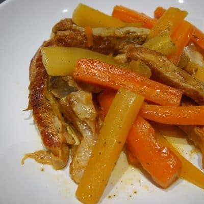 Confit de tendrons de veau aux carottes