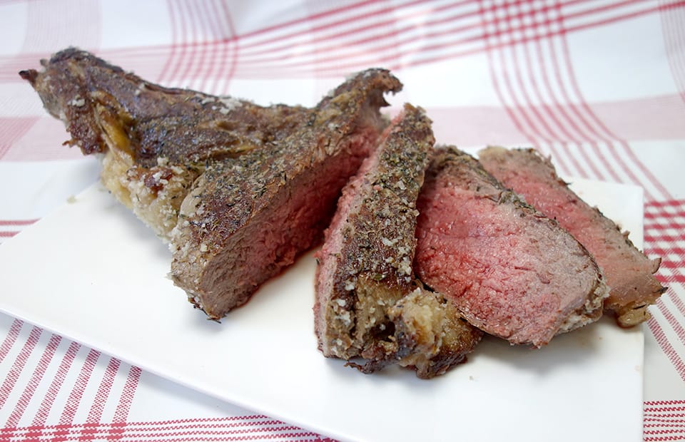 Côte de boeuf en croûte de sel