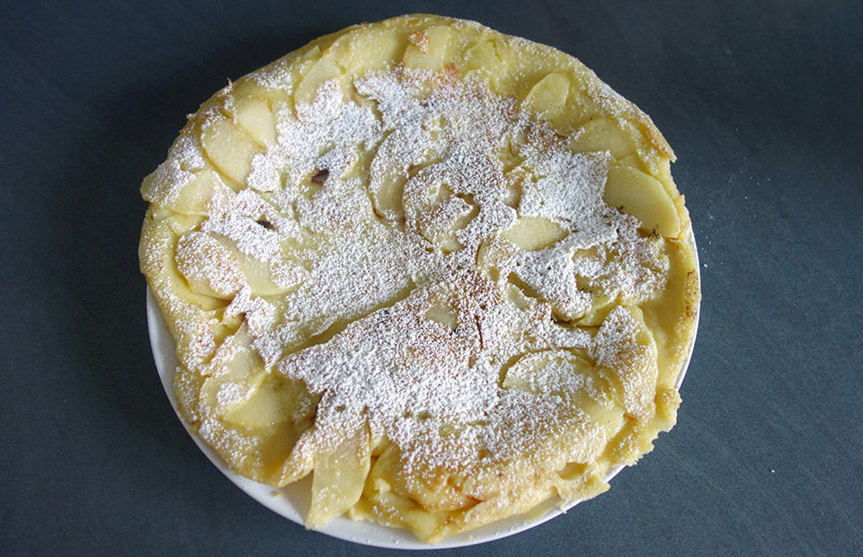 Crêpe épaisse aux pommes