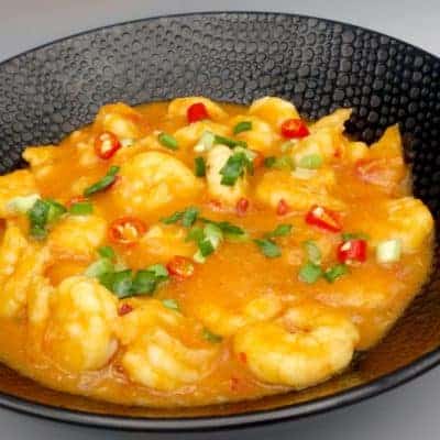 Crevettes sauce piquante