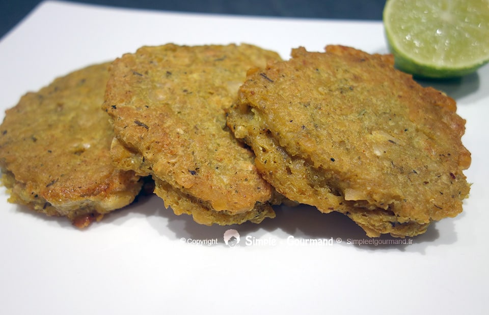 Galettes de lentilles corail au curry