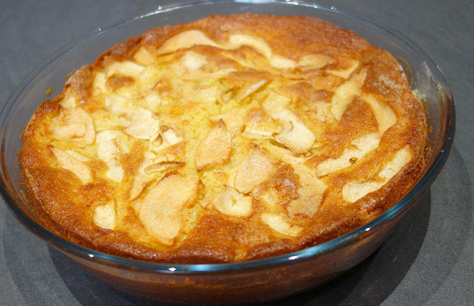 Gâteau fondant aux pommes et au mascarpone