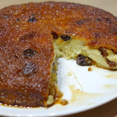 Gâteau de semoule rhum raisins