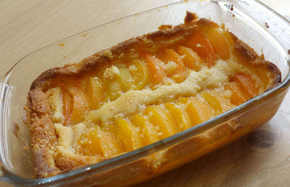 Gratin abricots amandes