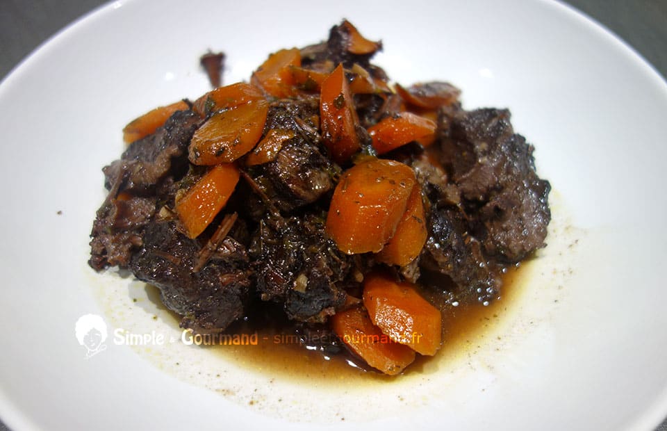 Joue De Bœuf Confite Au Vin Rouge Simple Gourmand