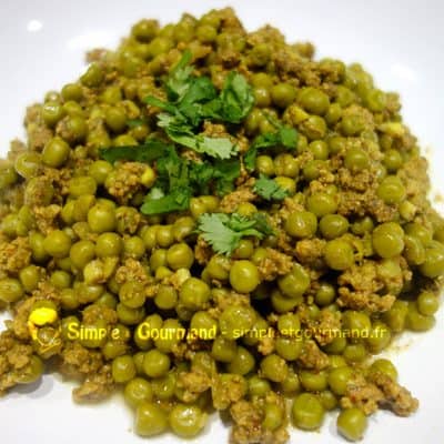 Curry agneau petits pois