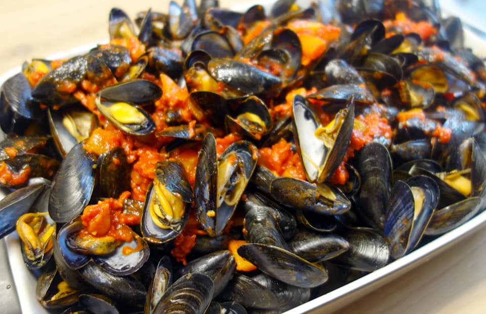 Moules au chorizo à la plancha