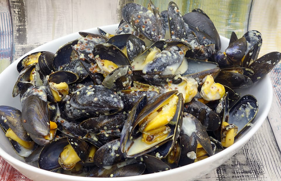 Moules à la moutarde