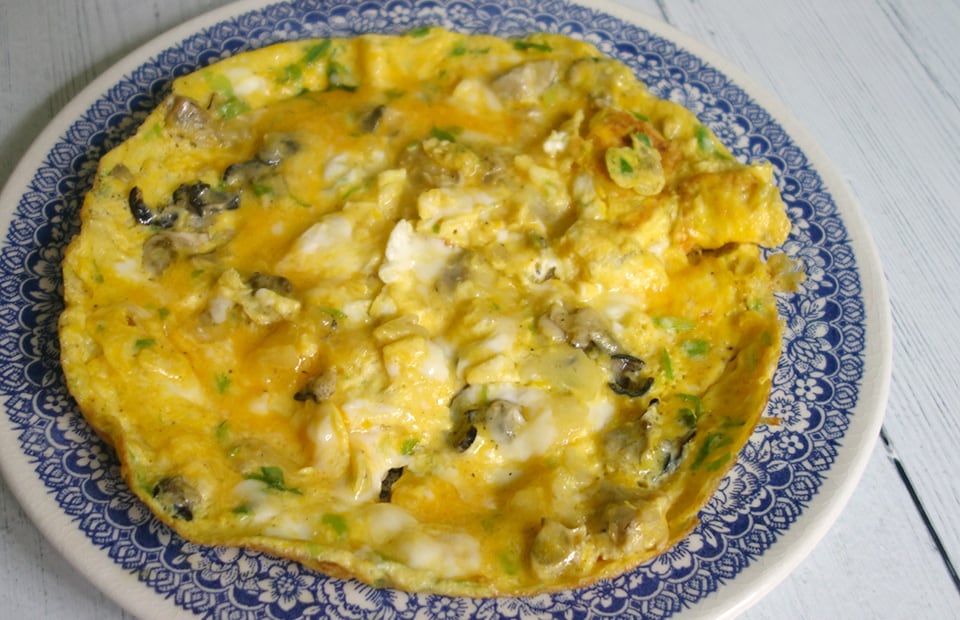 Omelette aux huîtres