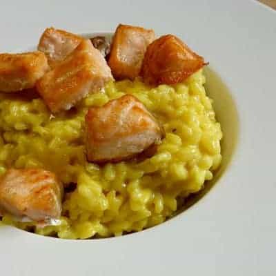 Risotto safran saumon