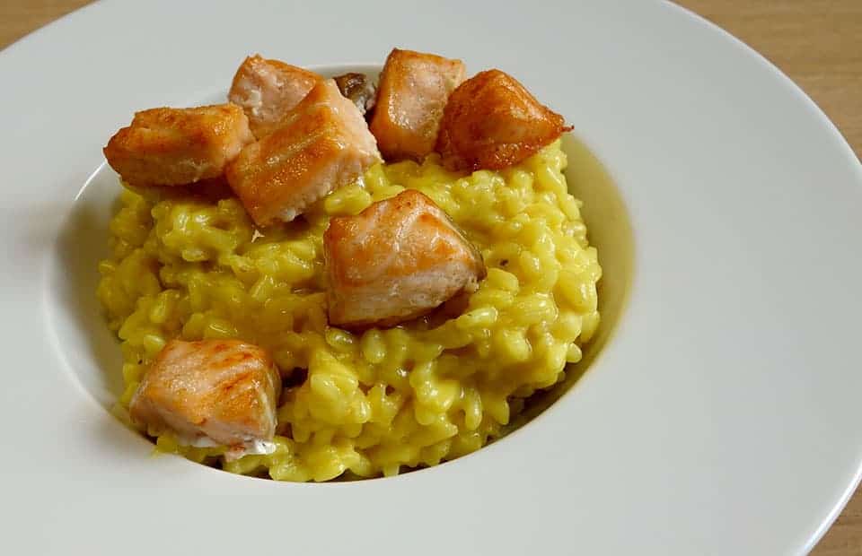Risotto saumon safran citron