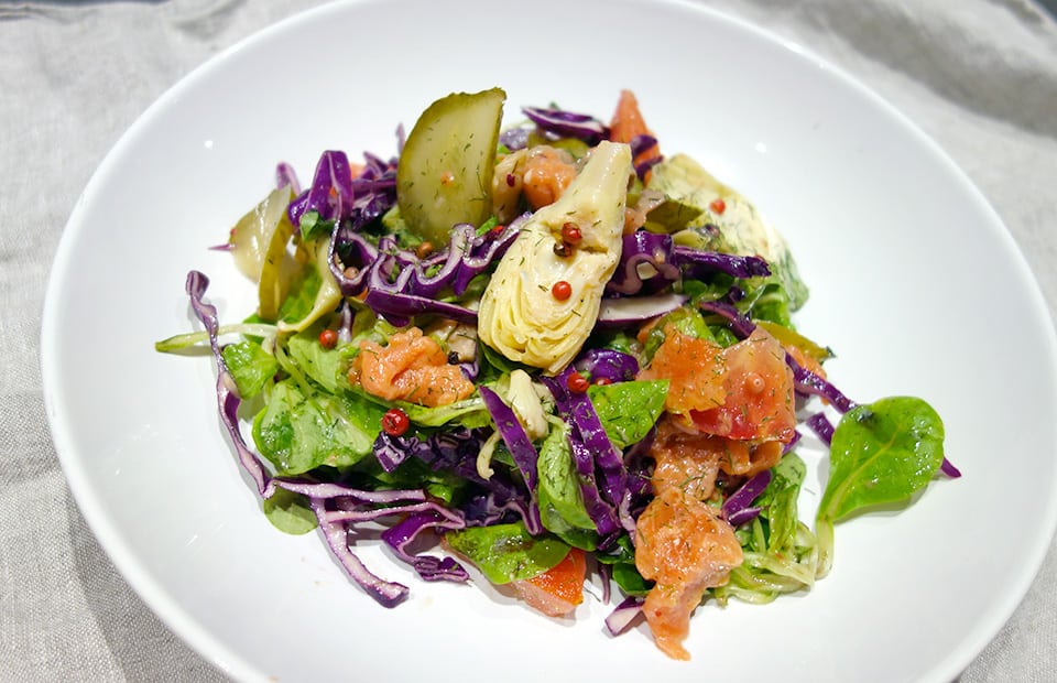 Salade composée au saumon