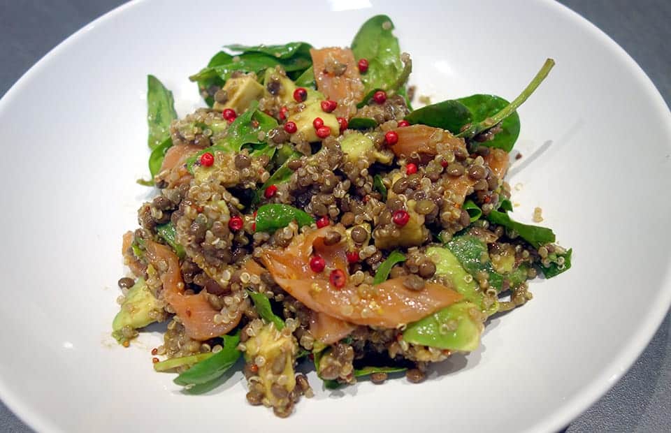 Salade de quinoa au saumon