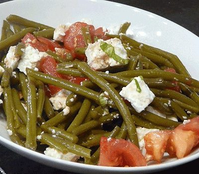 Salade haricots verts tomates