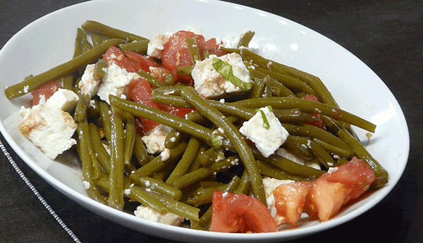 Salade haricots verts tomates