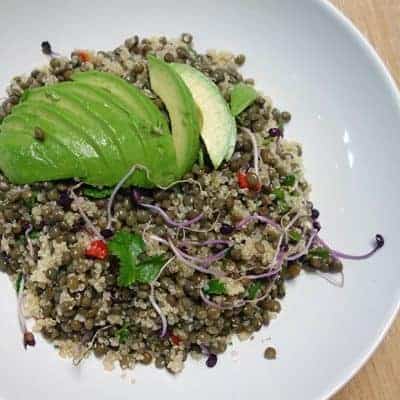 Salade lentilles quinoa