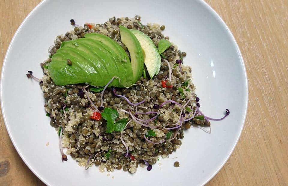 Salade lentilles quinoa