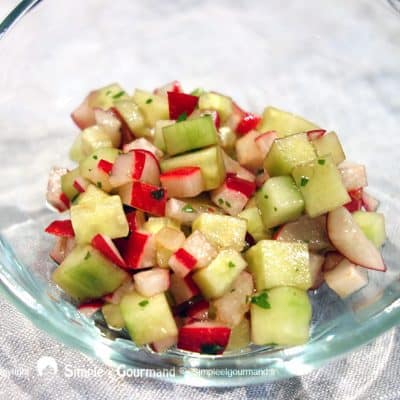 Salade radis et concombre