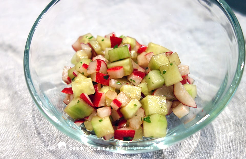 Salade radis et concombre