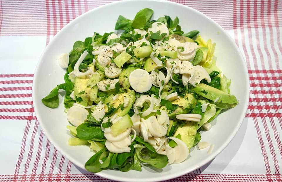 Salade avocat coeur de palmier
