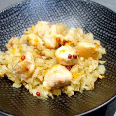 Saumon au céleri et au fenouil