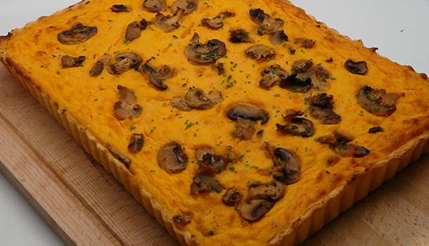 Tarte butternut champignons