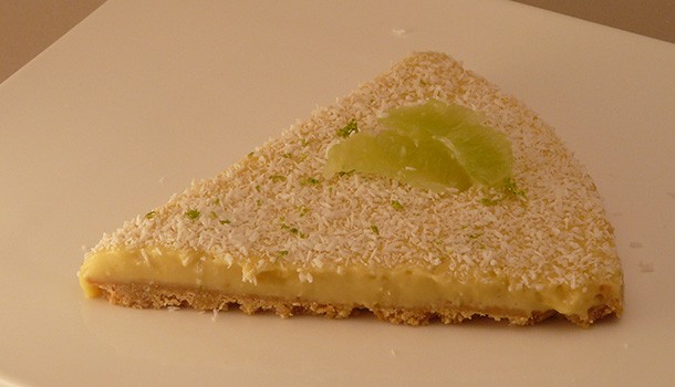 Tarte au citron vert et noix de coco
