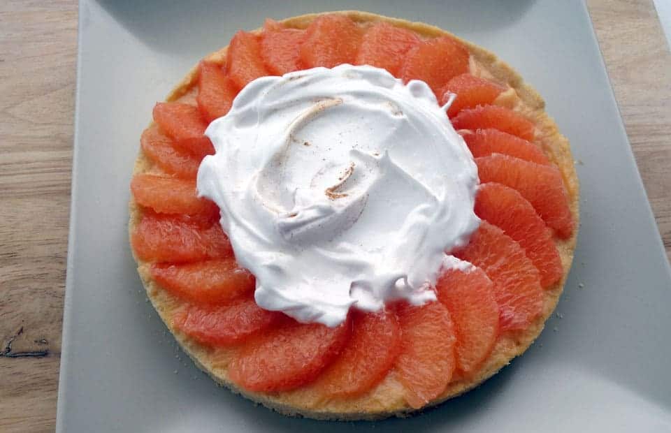 Tarte au pamplemousse cannelle meringuée