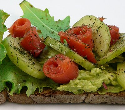 Tartine saumon avocat