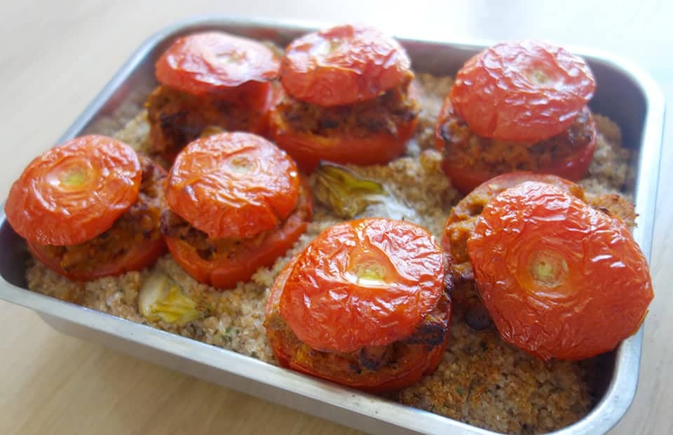 Tomates farcies aux tendrons de veau